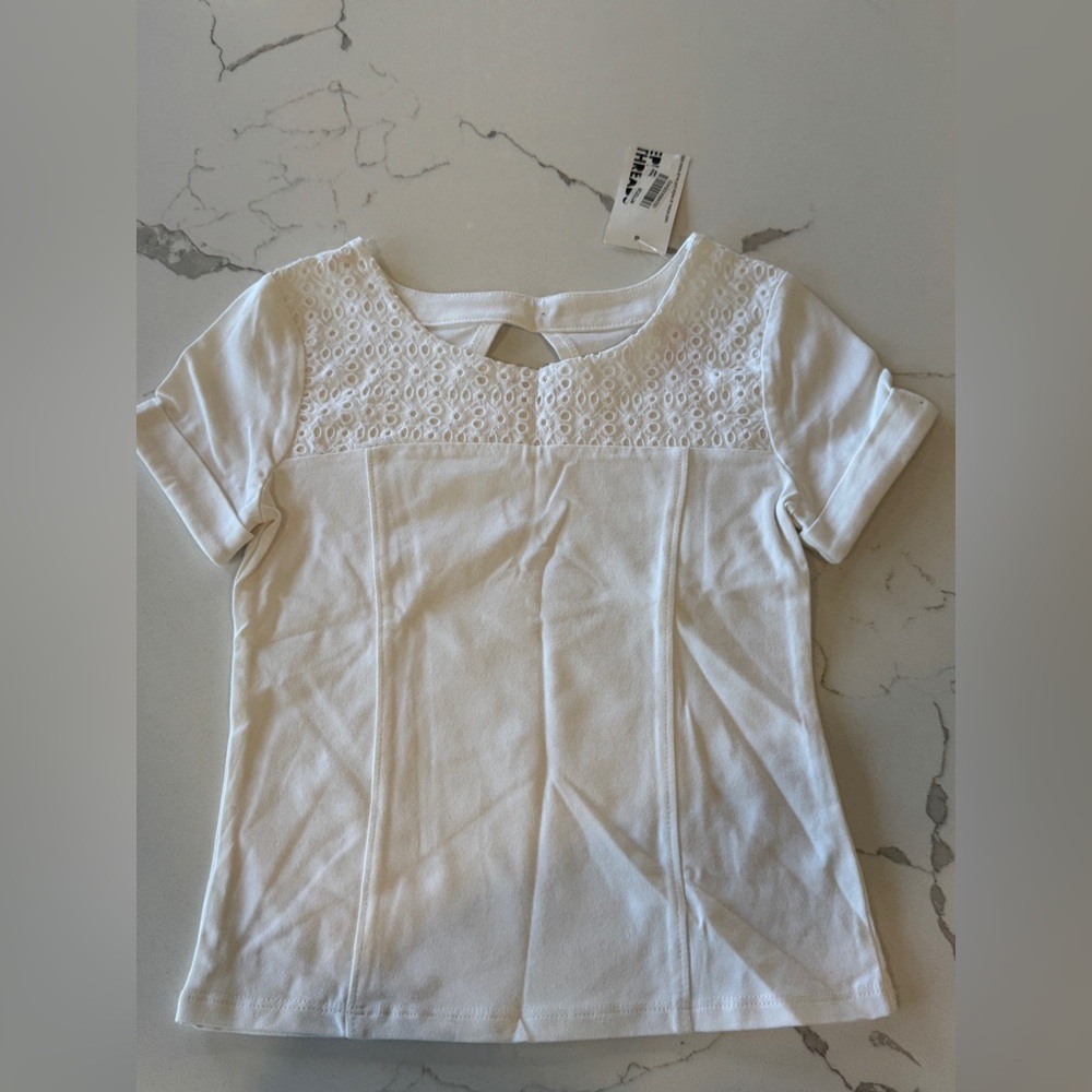 White Eyelet Detail Women's Top new with tag